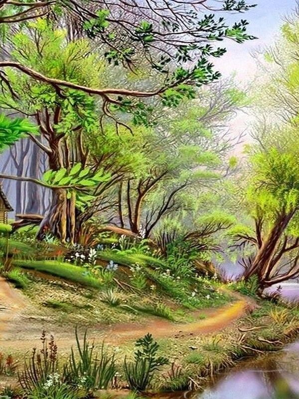 Диамантен гоблен „Синигери край реката“ 156 · 50×40 см