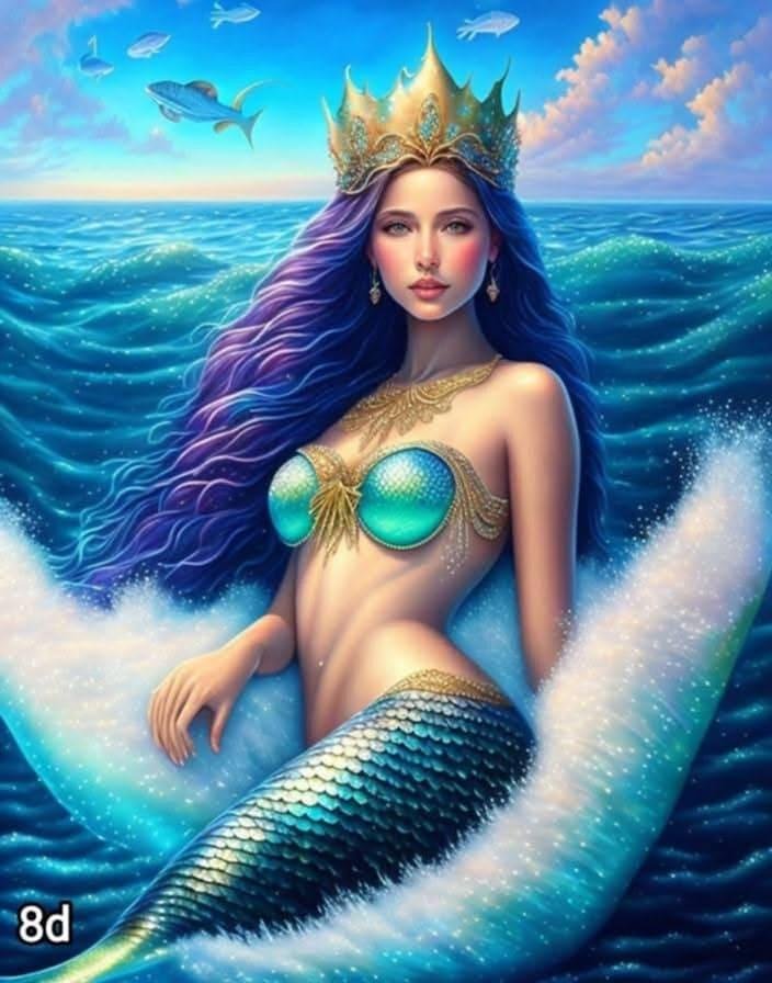 Диамантен гоблен „Морска царица“ 8D · 30×40 см