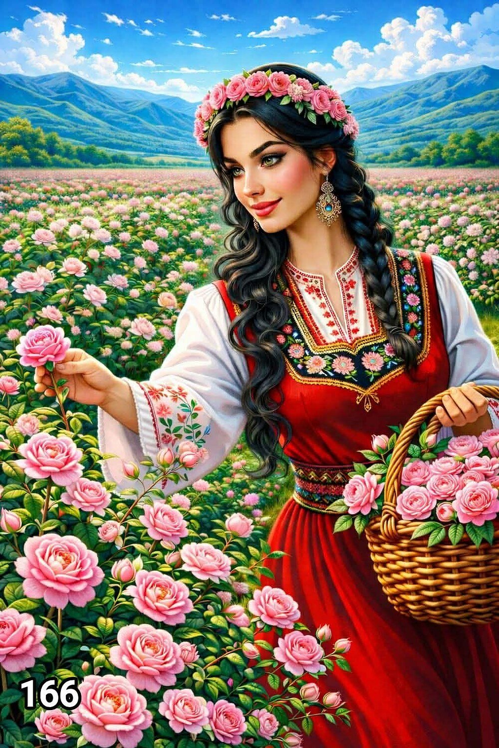 Диамантен гоблен „Розоберачка в Розовата долина“ 166 · 50×40 см
