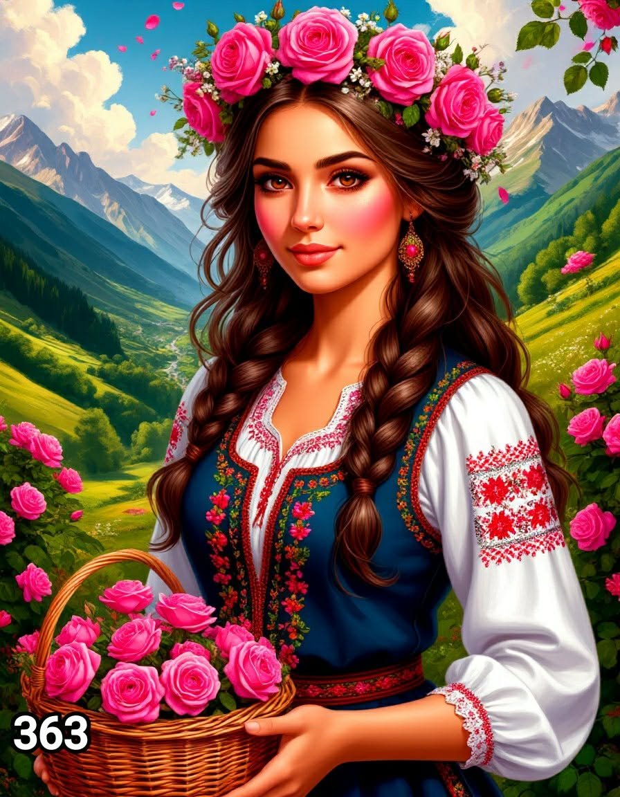 Диамантен гоблен „Планинска розоберачка“ 363 · 30×40 см
