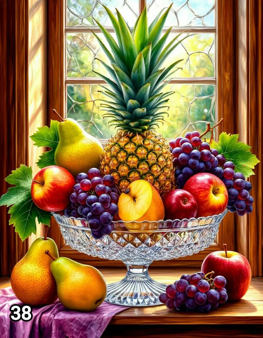 Диамантен гоблен „Фруктиера с ананас“ 38 · 30×40 см