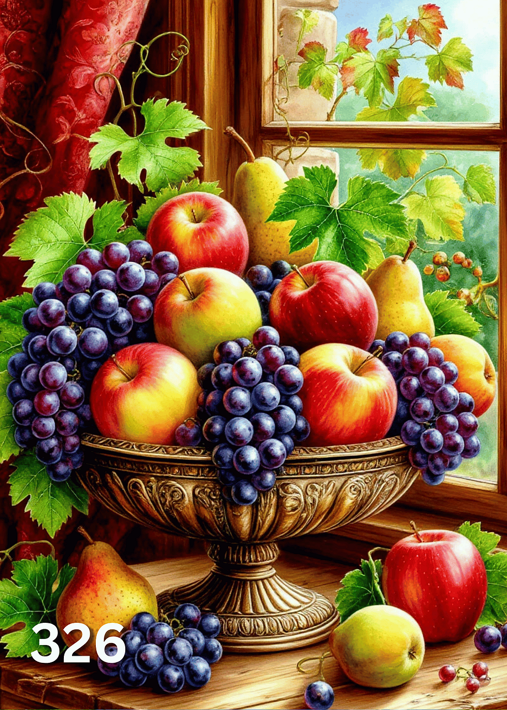 Диамантен гоблен „Есенна фруктиера“ 326 · 30×40 см
