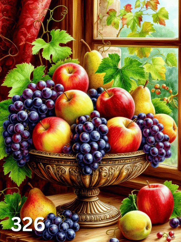 Диамантен гоблен „Есенна фруктиера“ 326 · 30×40 см
