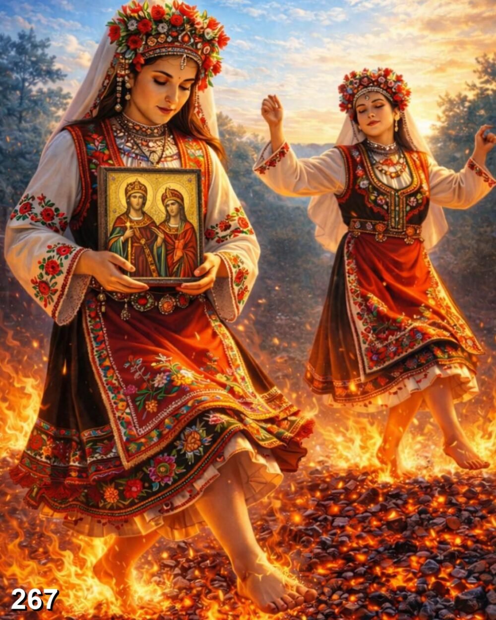 Диамантен гоблен „Нестинарки“ 267 · 50×40 см